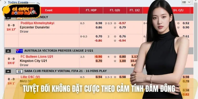 Cược thủ không nên đầu tư dựa trên xu hướng đám đông